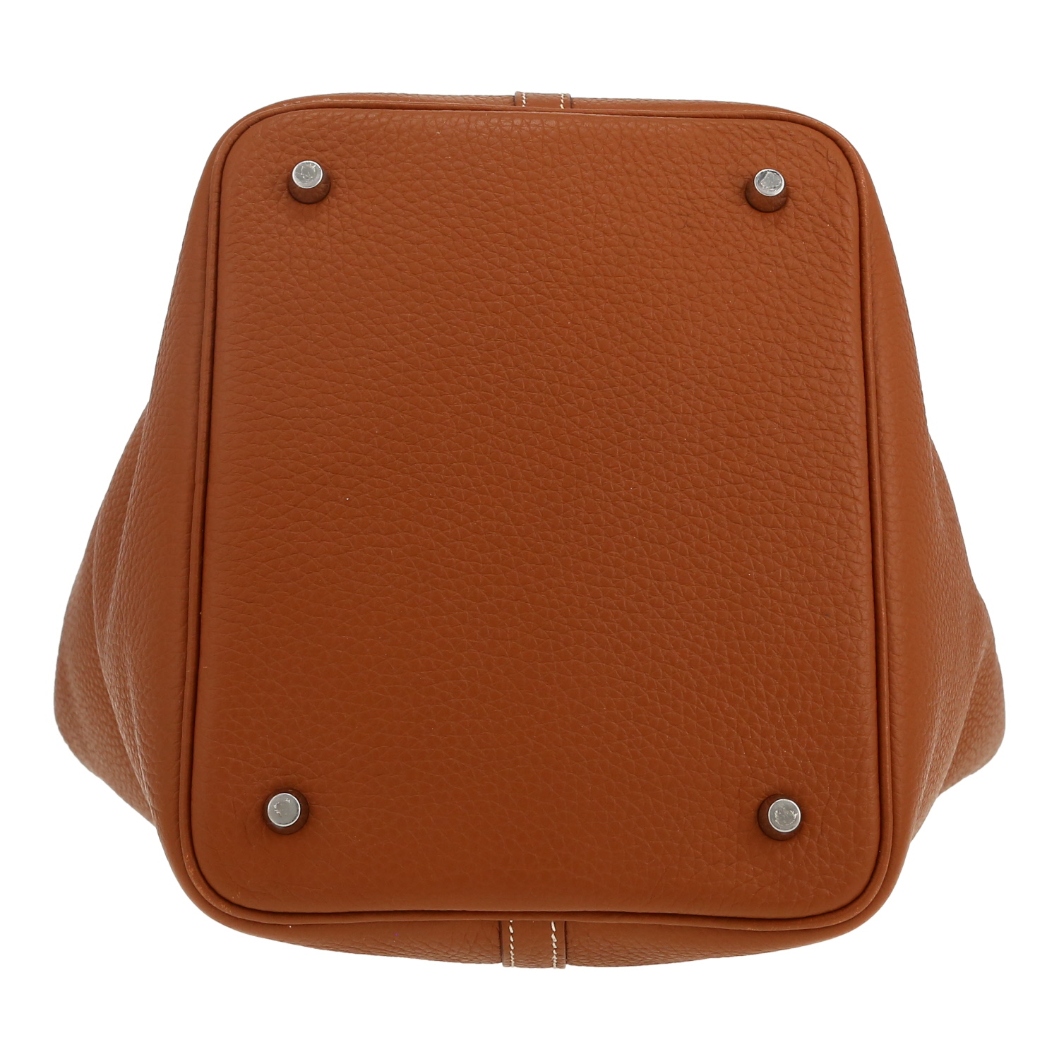 Sac à main Hermès  Picotin 22 cm en cuir togo gold - Detail D1