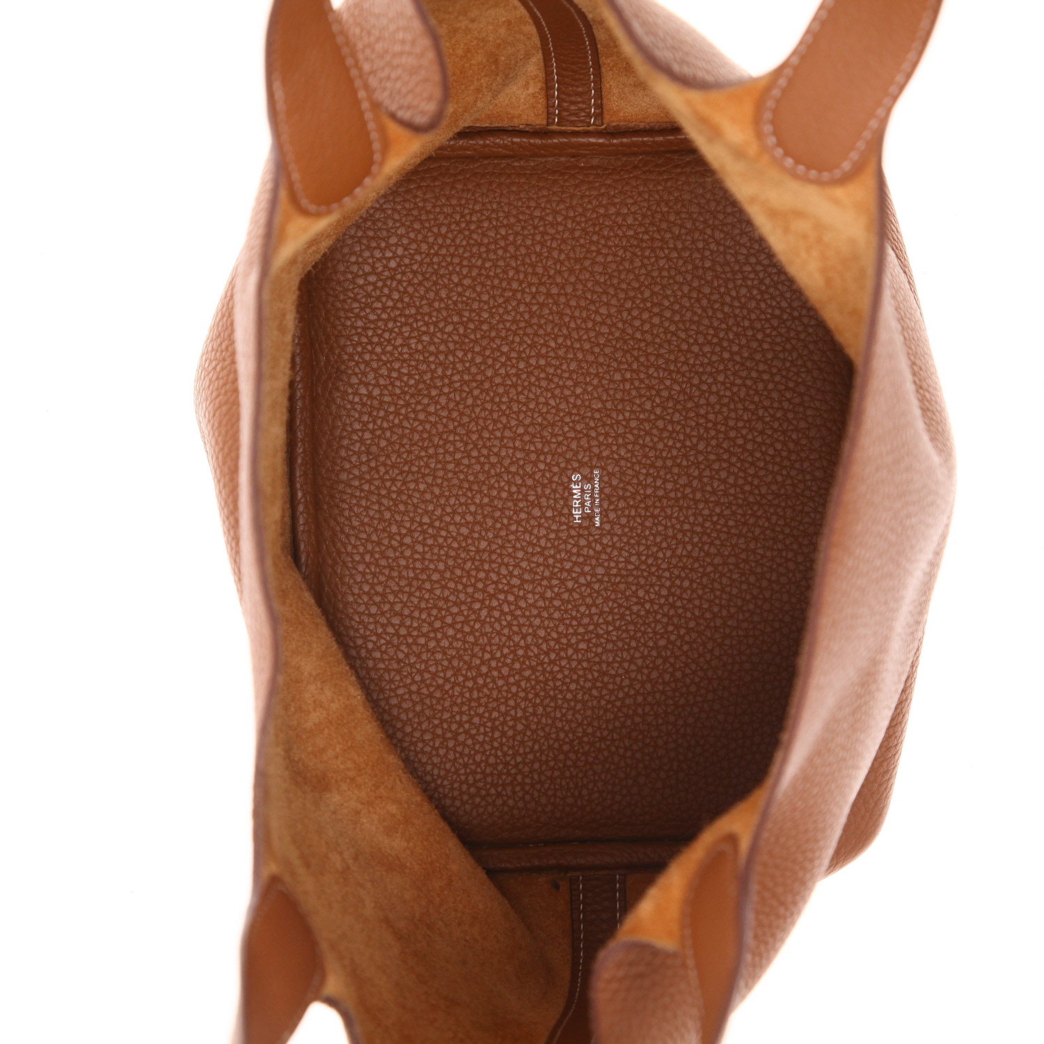 Sac à main Hermès  Picotin 22 cm en cuir togo gold - Detail D3