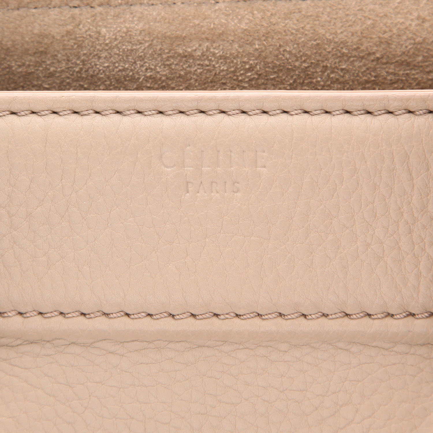 Sac à main Celine  Phantom en cuir beige - Detail D2
