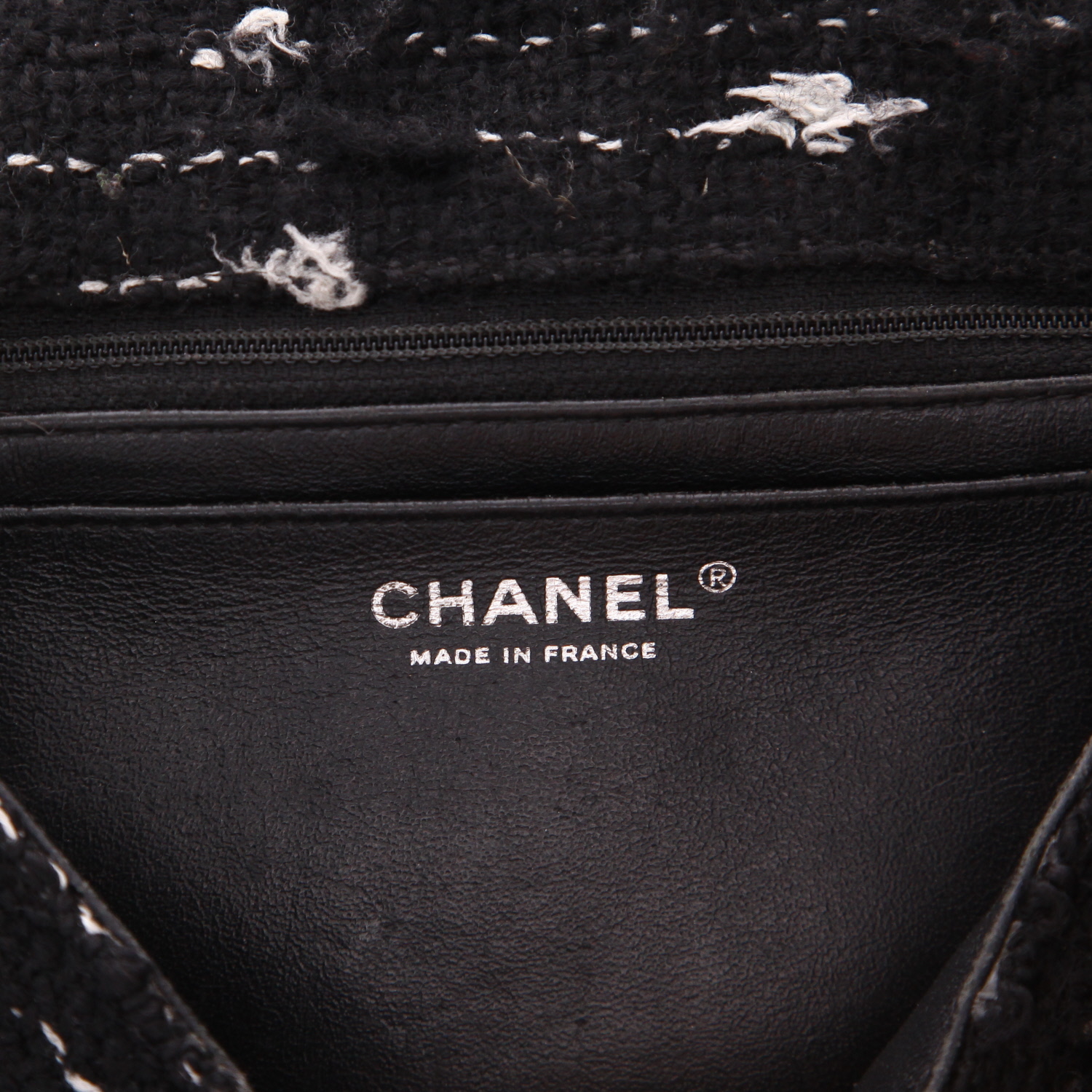Borsa Chanel  Timeless in tweed nero - Detail D2