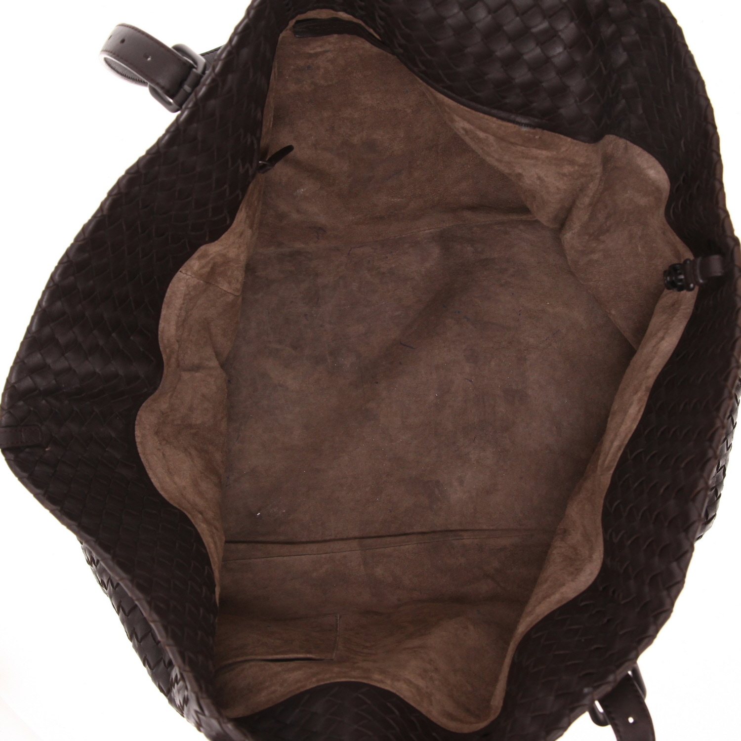 Bottega Veneta  Fourre-tout shopping bag  in brown braided leather - Detail D3