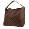 Louis Vuitton  Delightful bag worn on the shoulder or carried in the hand  in ebene damier canvas  and brown leather - 00pp thumbnail