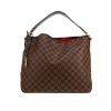 Louis Vuitton  Delightful bag worn on the shoulder or carried in the hand  in ebene damier canvas  and brown leather - 360 thumbnail