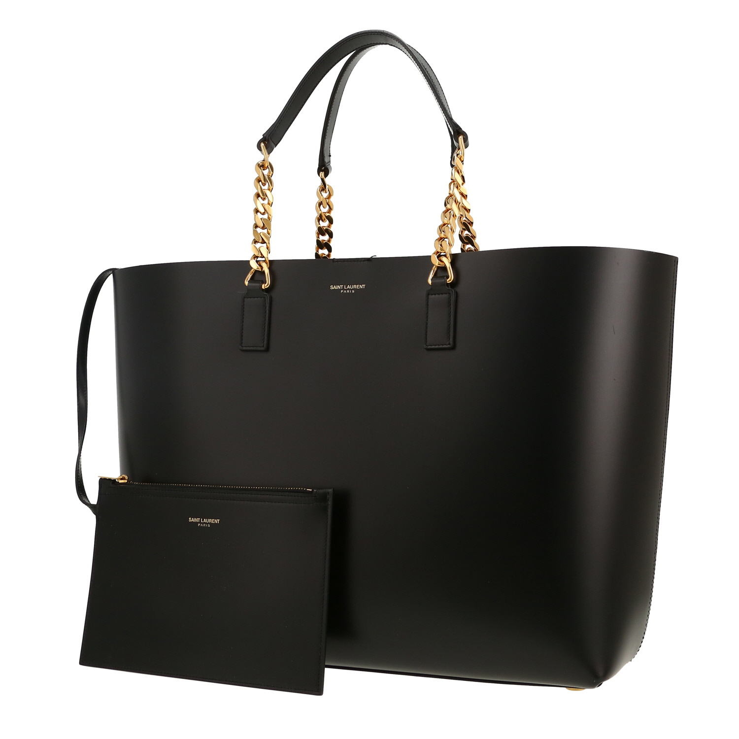 Shopping bag Saint Laurent  Shopping in pelle nera - Detail D4