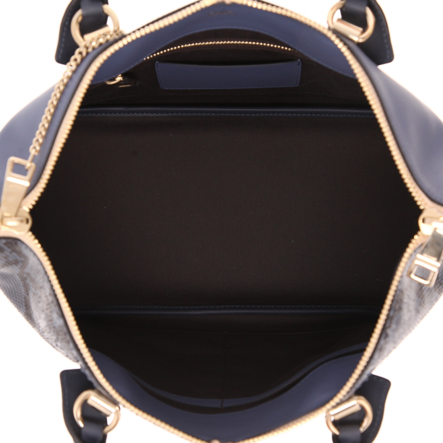 Chloé   handbag  python  and blue leather - Detail D3