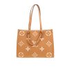 Sac cabas Louis Vuitton  Onthego en cuir monogram empreinte deux tons beige - 360 thumbnail