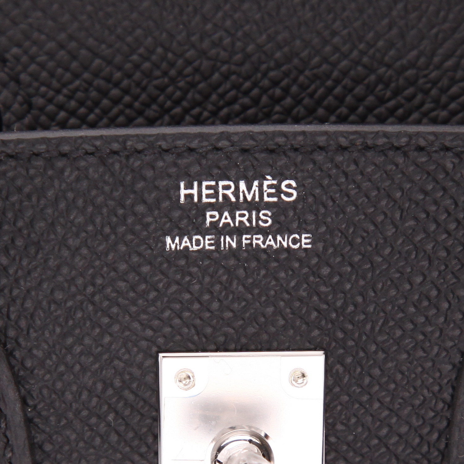 Hermès  Birkin 25 cm handbag  in black epsom leather - Detail D2