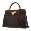 Bolso de mano Hermès  Kelly 32 cm en cuero box marrón - 00pp thumbnail