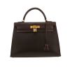 Hermès  Kelly 32 cm handbag  in brown box leather - 360 thumbnail