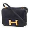 Sac bandoulière Hermès  Constance en lézard bleu-marine - 00pp thumbnail