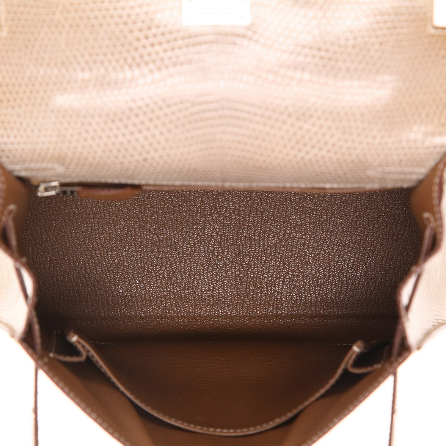 Borsa Hermès  Kelly 25 cm in lucertola beige - Detail D3