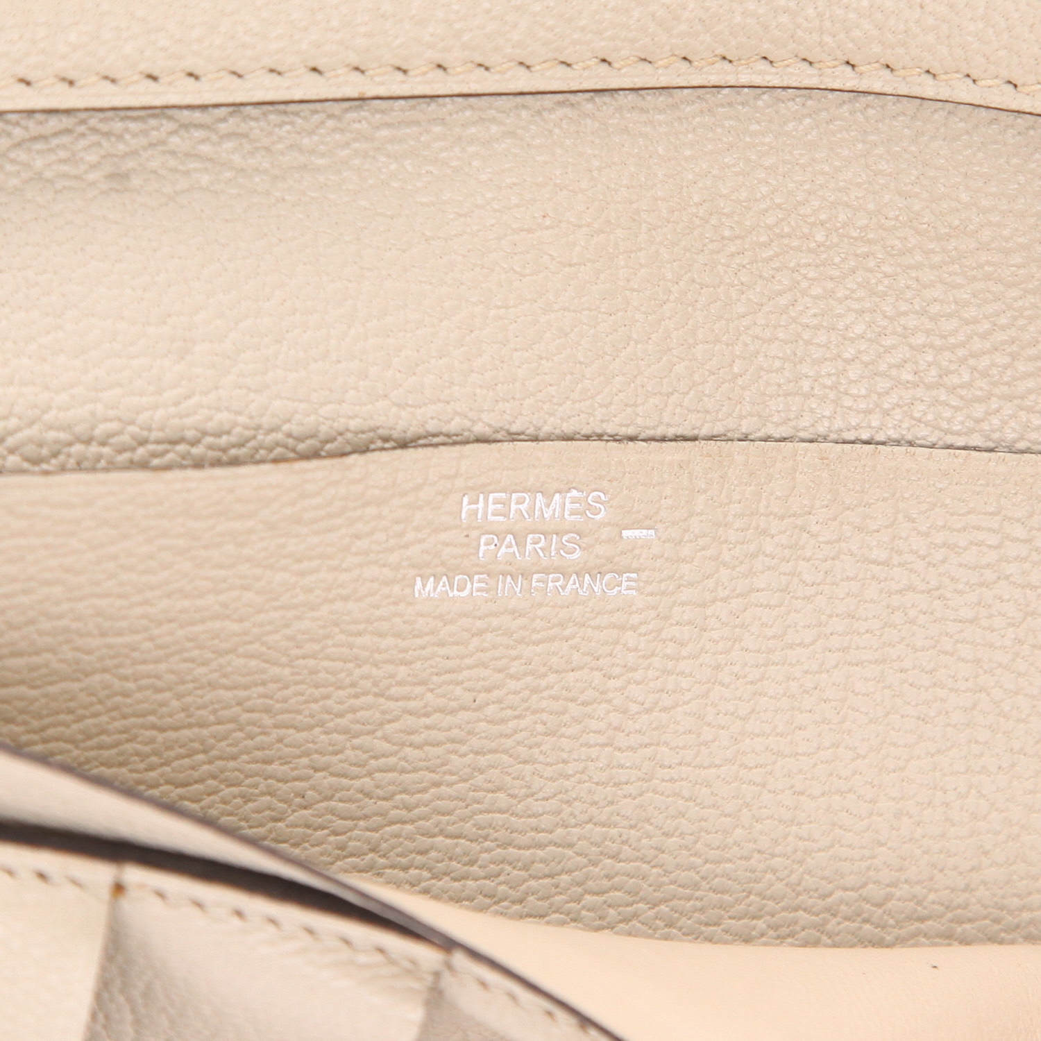 Billetera Hermès  Bearn en piel de lagarto Craie - Detail D2