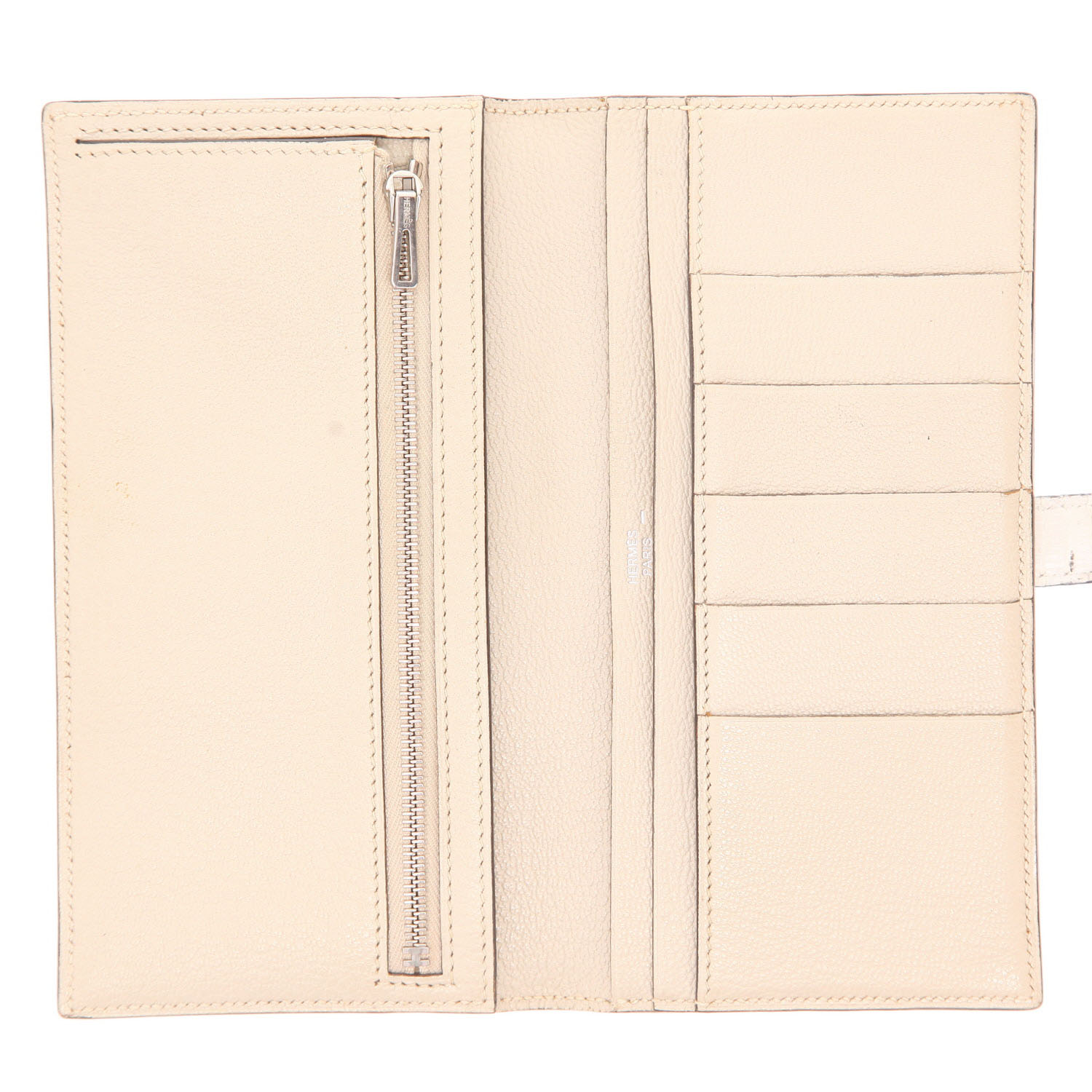 Hermès  Bearn wallet  in Craie lizzard - Detail D3