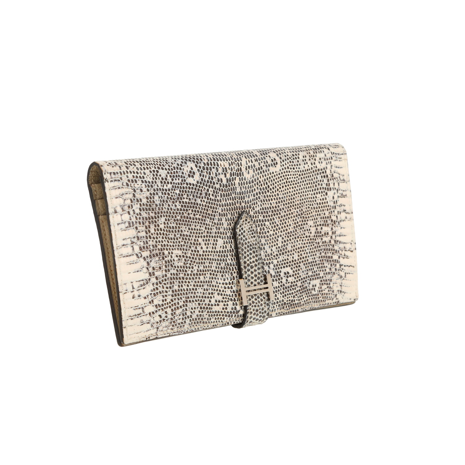 Portefeuille Hermès  Bearn en lézard Ombré - Detail D4