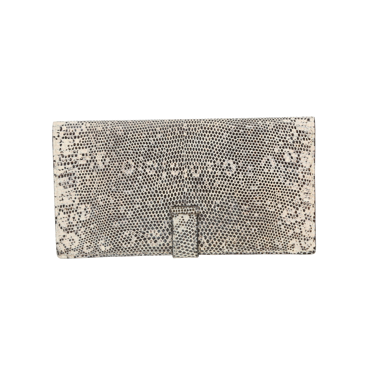 Billetera Hermès  Bearn en piel de lagarto Craie - Detail D6