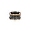 Bague Bulgari Roma grand modèle en or rose, céramique et diamants - 360 thumbnail