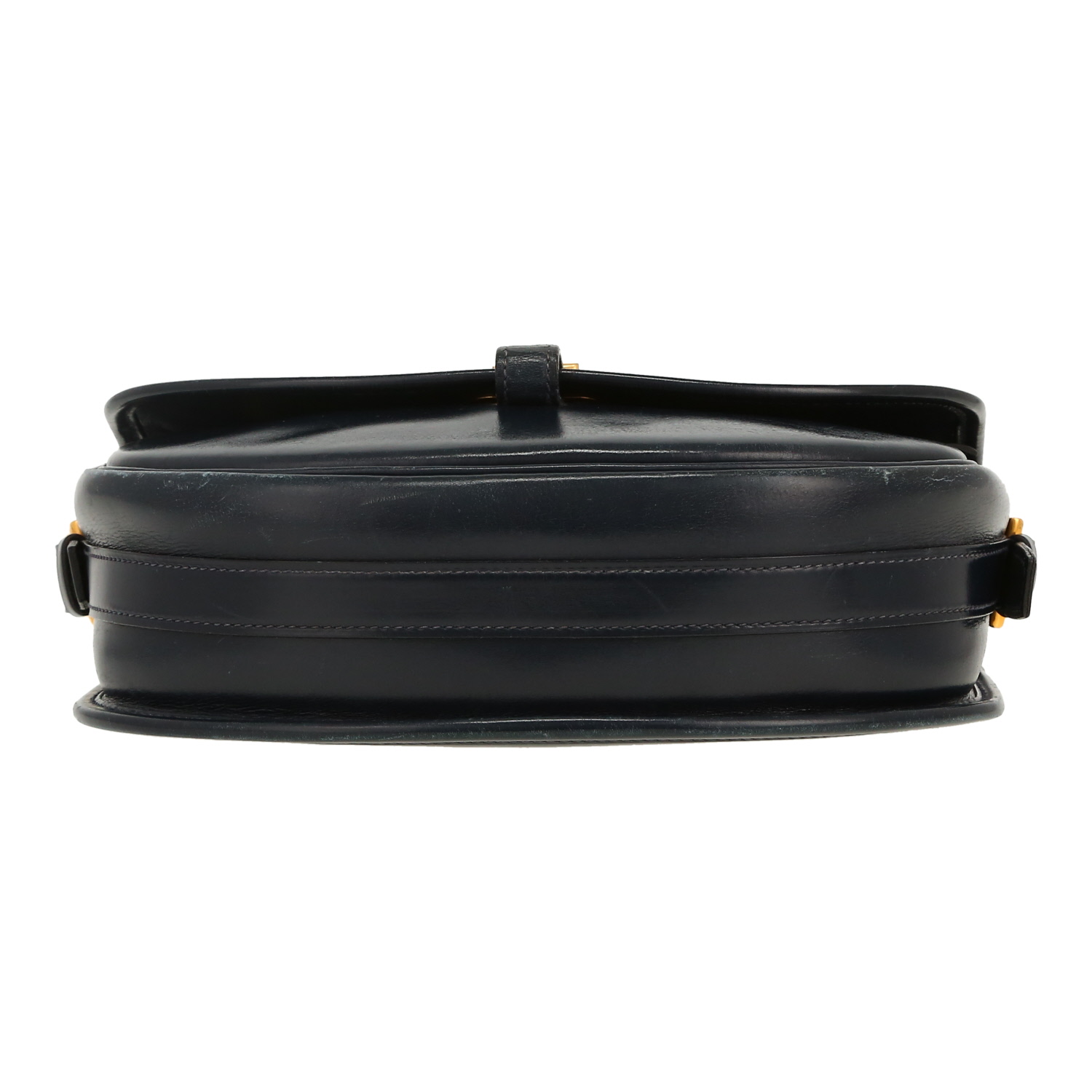 Hermès  Balle De Golf handbag  in navy blue box leather - Detail D1