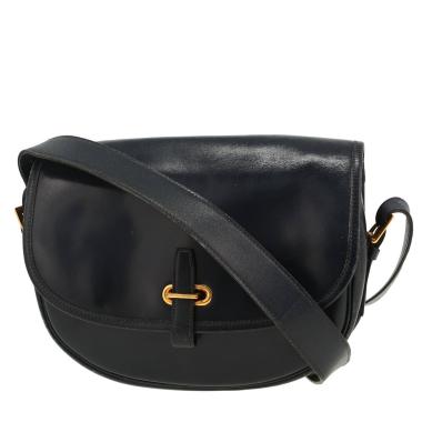 Sac à main Hermès  Balle De Golf en cuir box bleu-marine