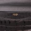 Hermès  Ring handbag  in black crocodile - Detail D2 thumbnail