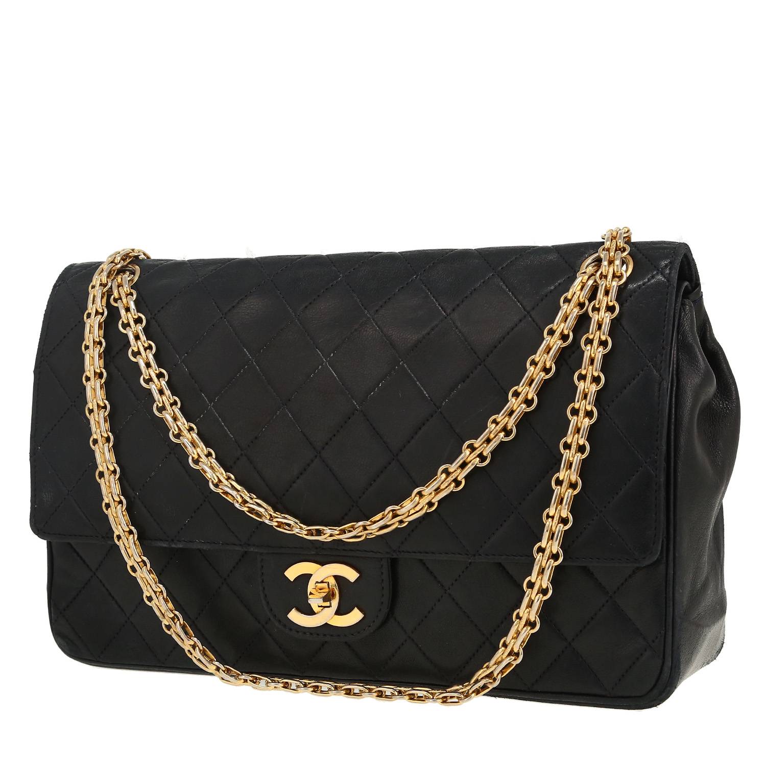 Borsa Chanel  Timeless Vintage in pelle trapuntata blu marino - 00pp