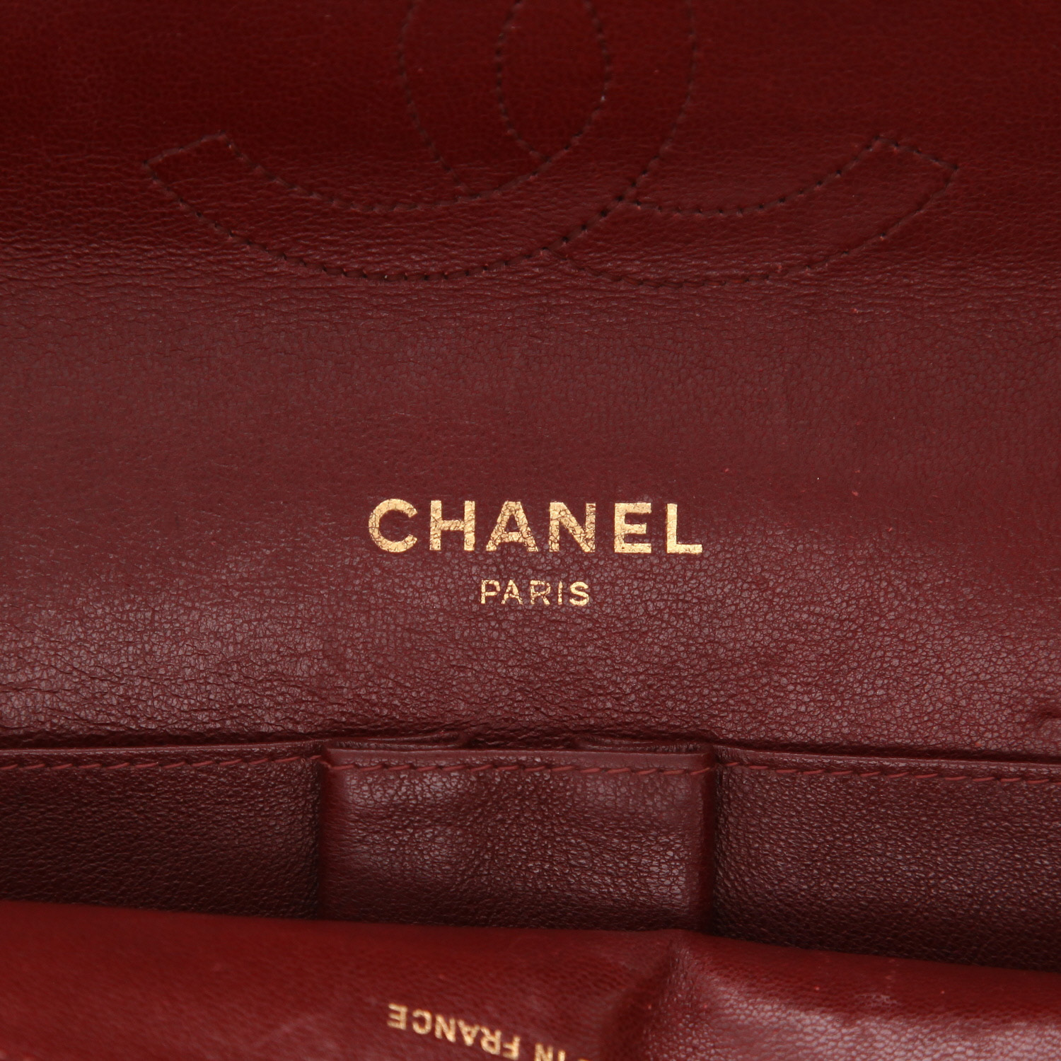 Chanel  Timeless Vintage handbag  in navy blue quilted leather - Detail D2