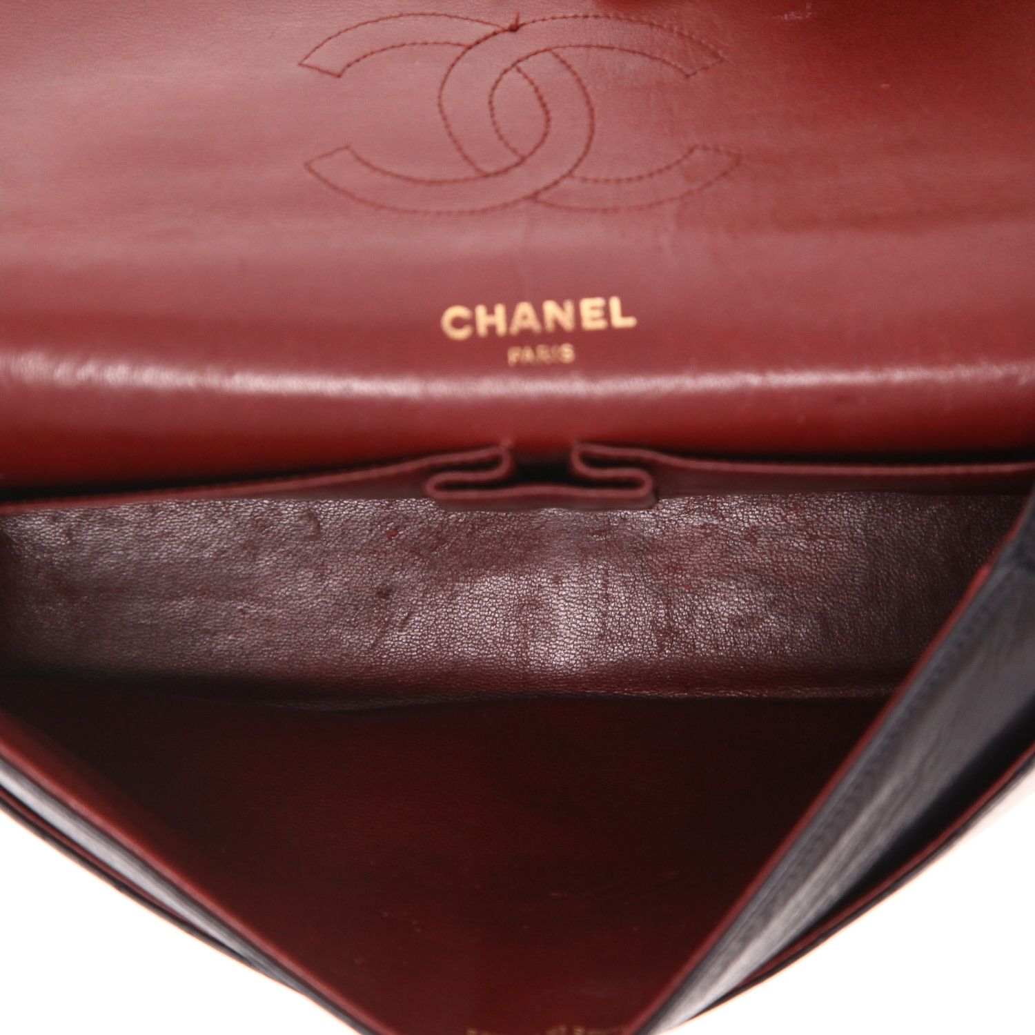 Sac à main Chanel  Timeless Vintage en cuir matelassé bleu-marine - Detail D3