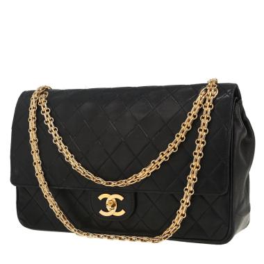 Sac à main Chanel  Timeless Vintage en cuir matelassé bleu-marine