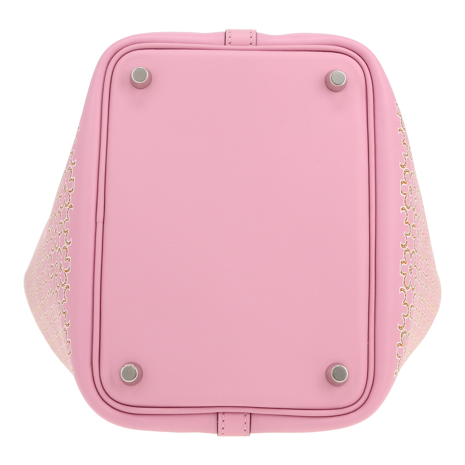 Sac à main Hermès  Picotin 18 cm Lucky Daisy en cuir Swift Mauve Sylvestre - Detail D1