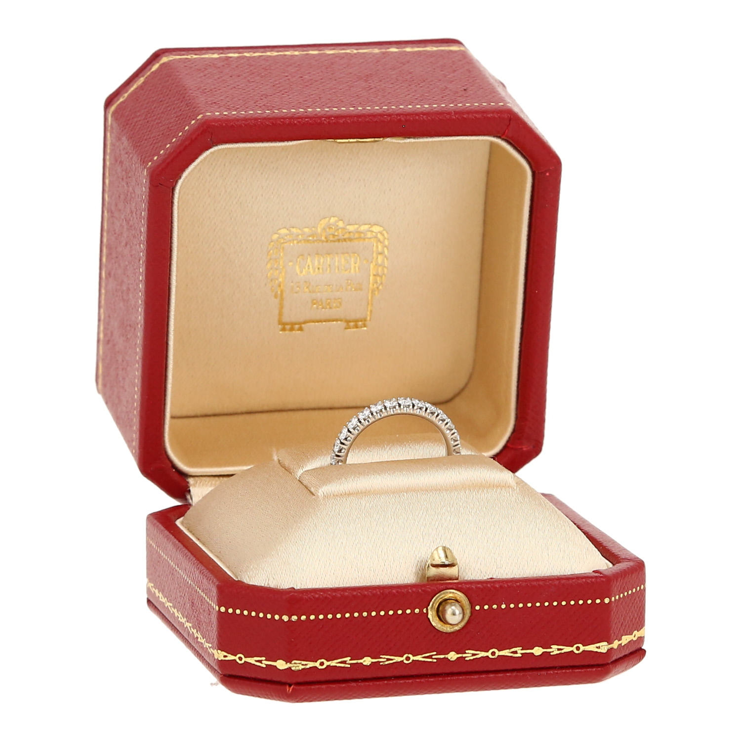 Cartier Etincelle wedding ring in platinium and diamonds - Detail D2