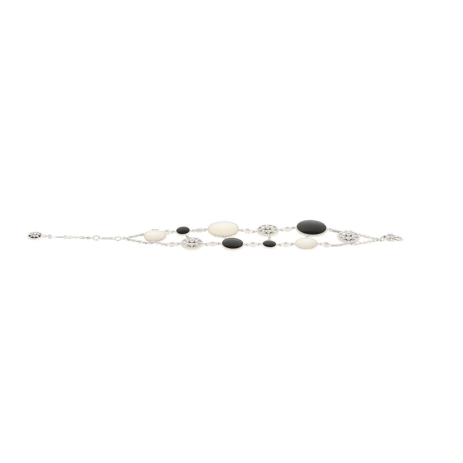 Dior Rose des vents bracelet in white gold, mother of pearl, onyx and diamonds - Detail D3