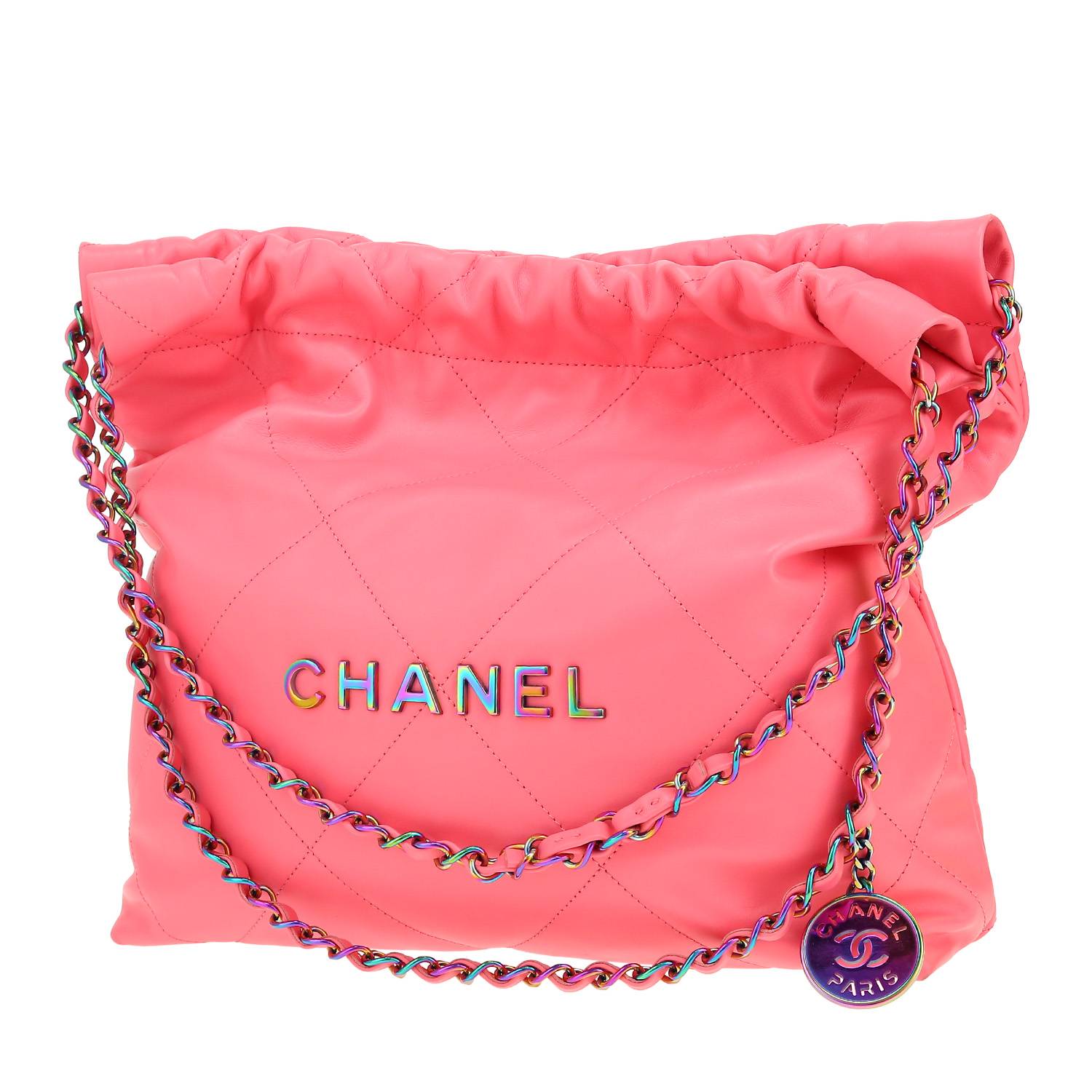 Bolso Cabás Chanel  22 en cuero rosa