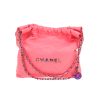 Sac cabas Chanel  22 en cuir rose - 360 thumbnail
