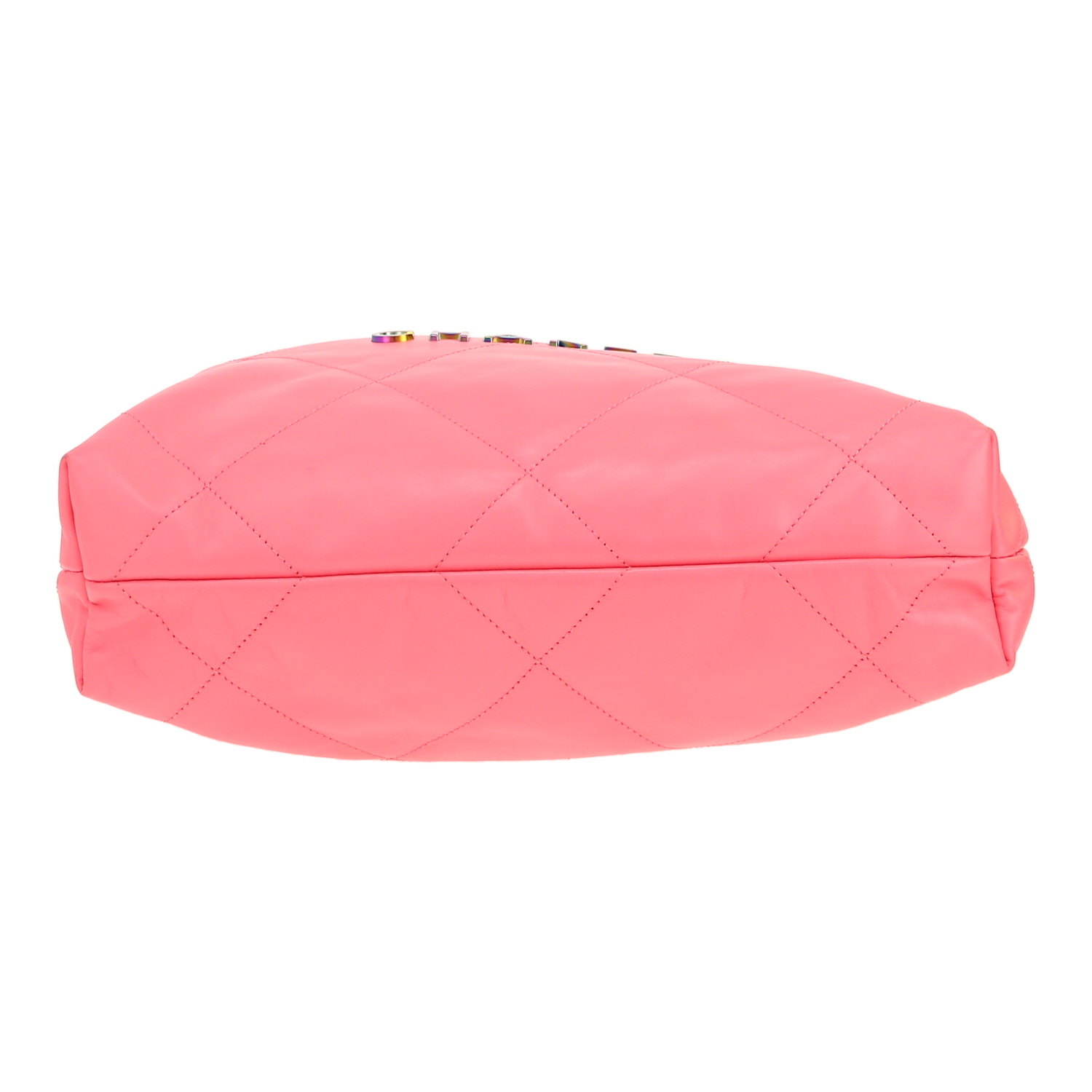 Chanel  22 shopping bag  in pink leather - Detail D1