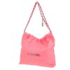 Sac cabas Chanel  22 en cuir rose - Detail D5 thumbnail