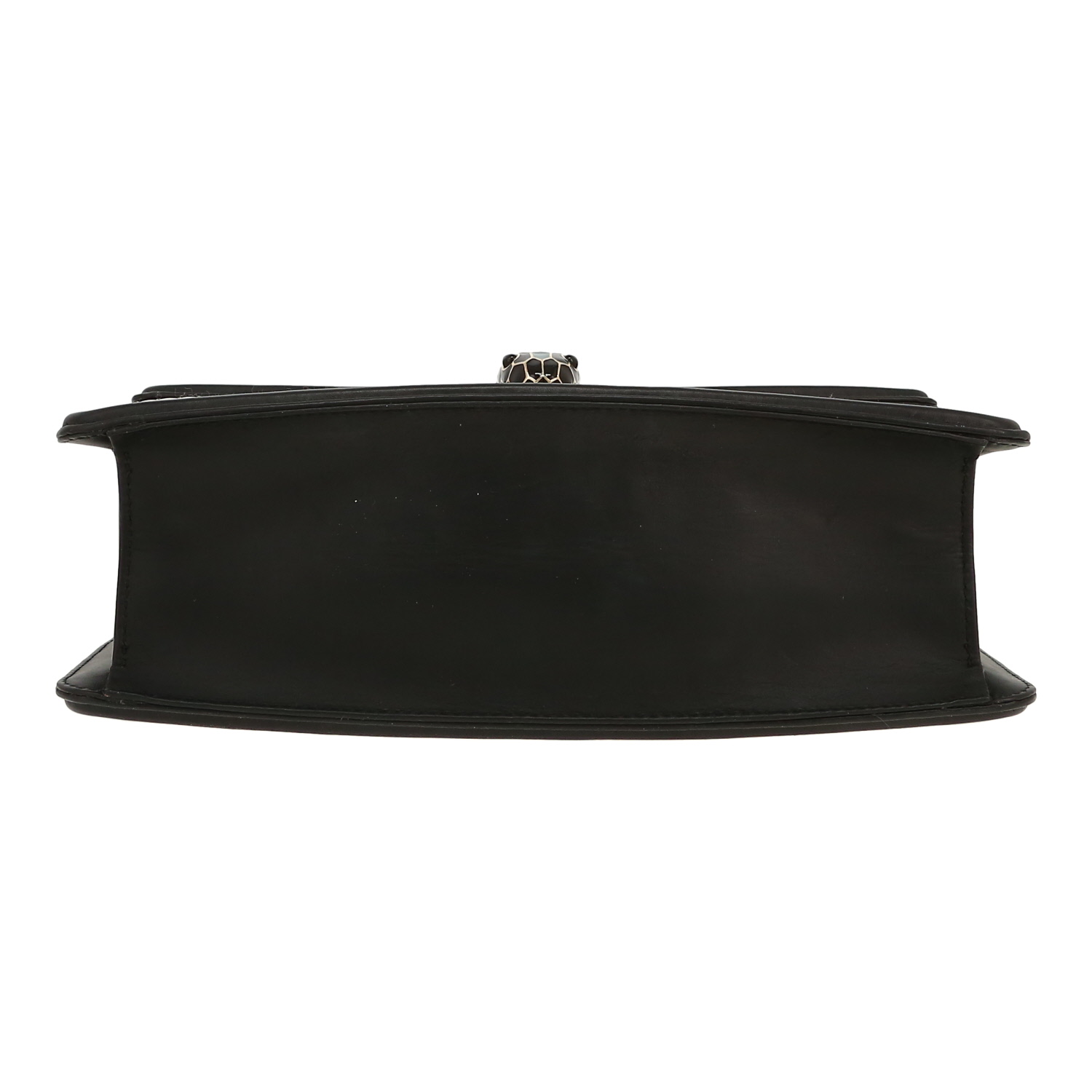 Bulgari  Serpenti shoulder bag  in white, black and green quilted leather - Detail D1