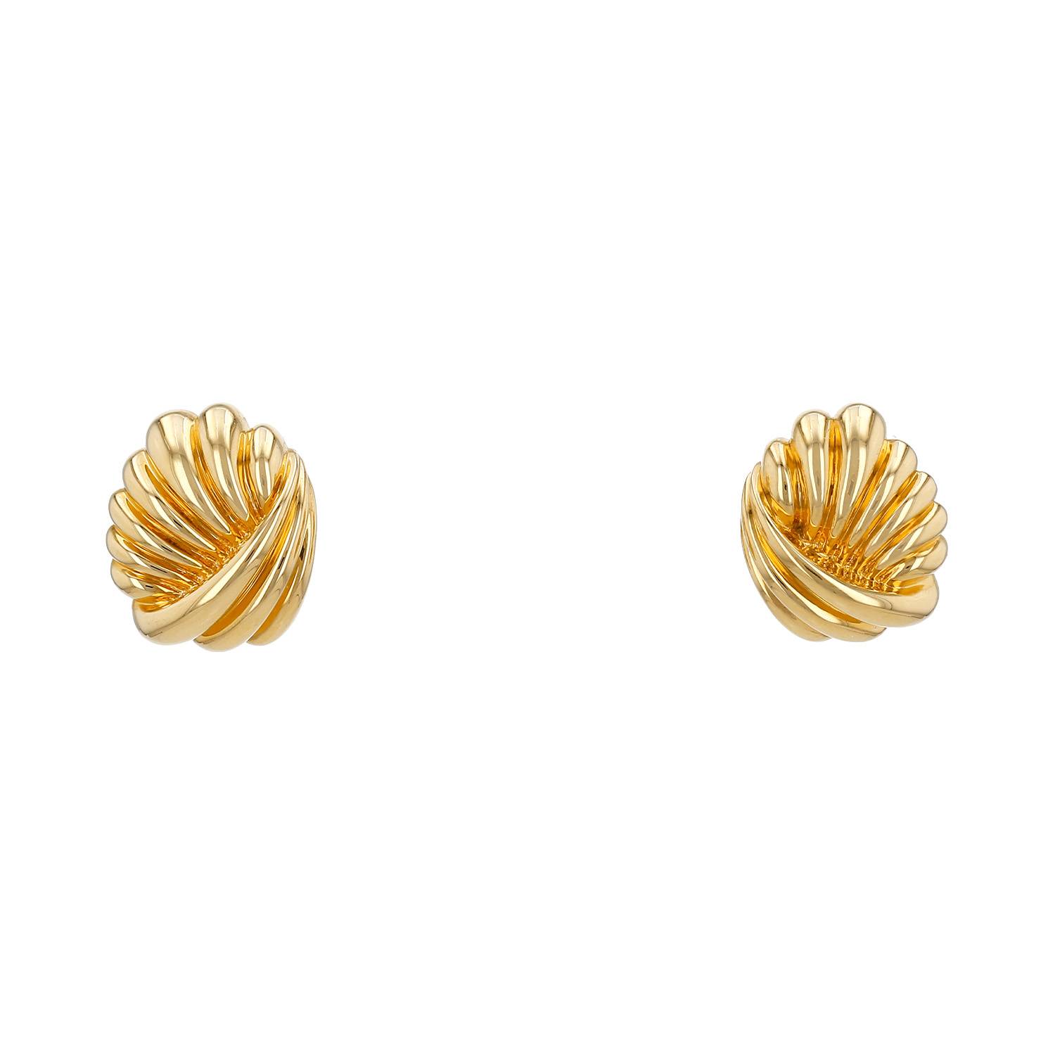 Paire de boucles d'oreilles Vintage  en or jaune - 00pp