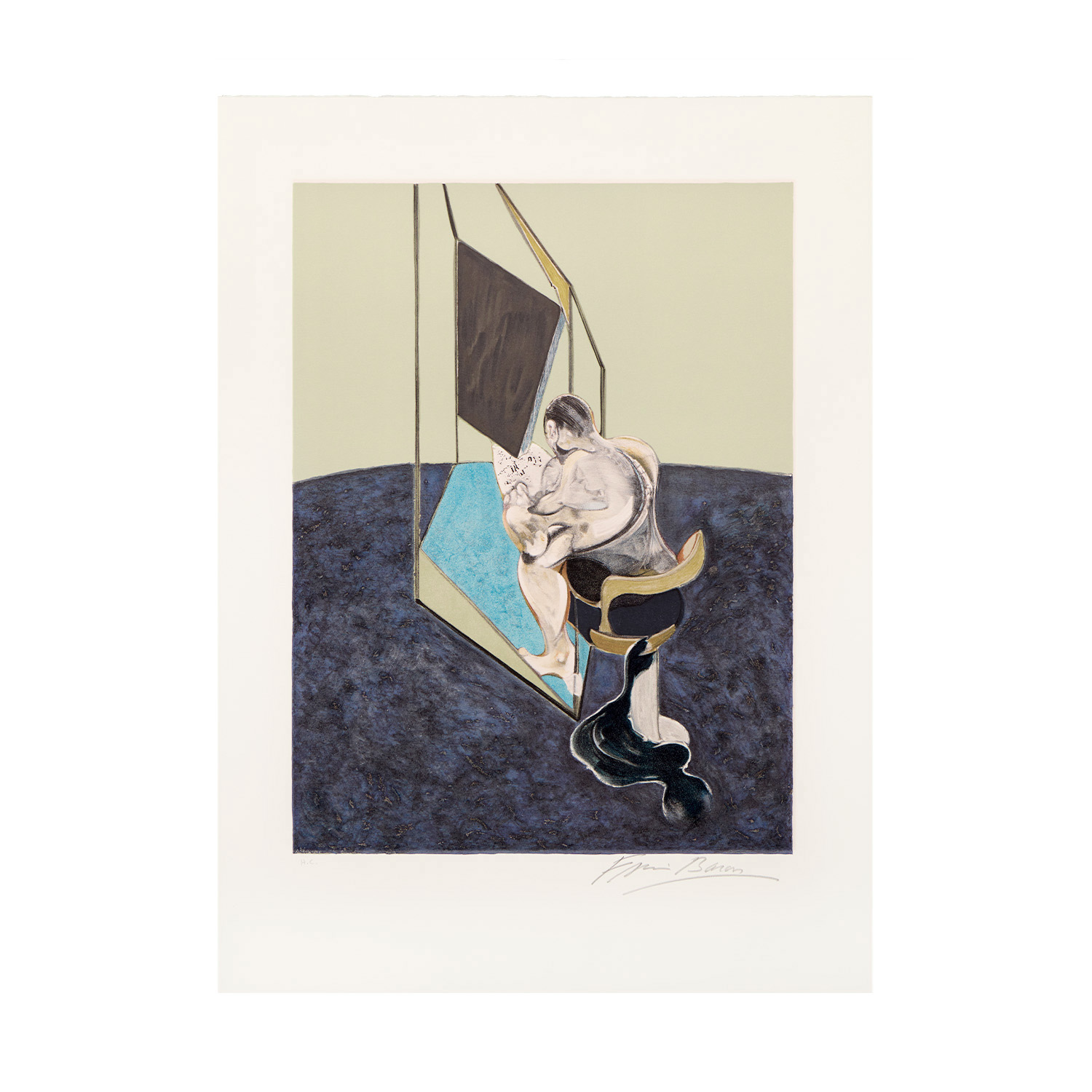 Three studies of the male back : centre panel - 1987 - Detail D1