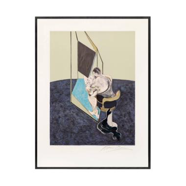 Three studies of the male back : centre panel - 1987