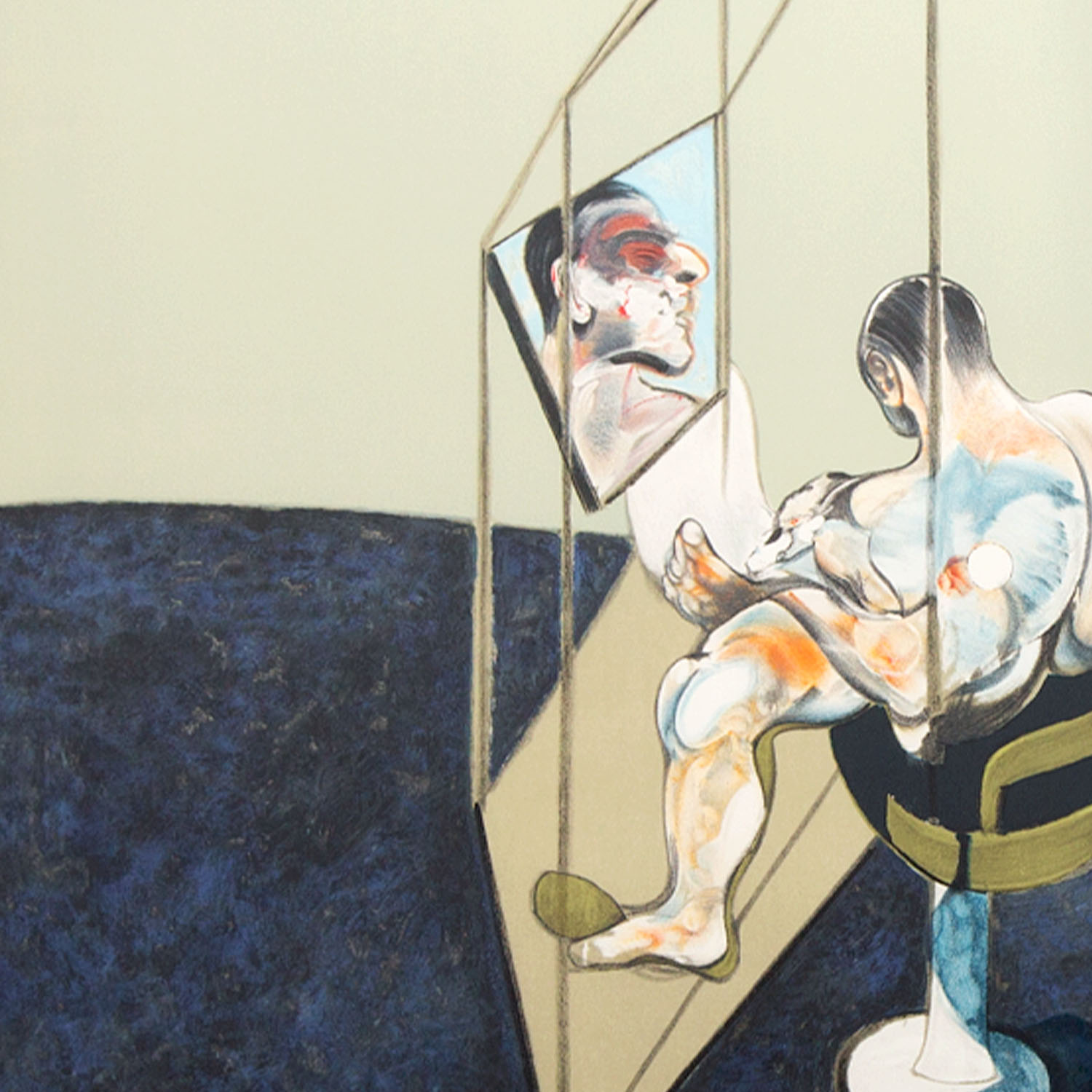 Three studies of the male back : right panel - 1987