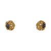 Paire de clips d'oreilles années 1960 Boucheron  en or jaune, saphirs et diamants - 00pp thumbnail