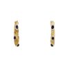Vintage   1970's earrings in yellow gold and enamel - 00pp thumbnail
