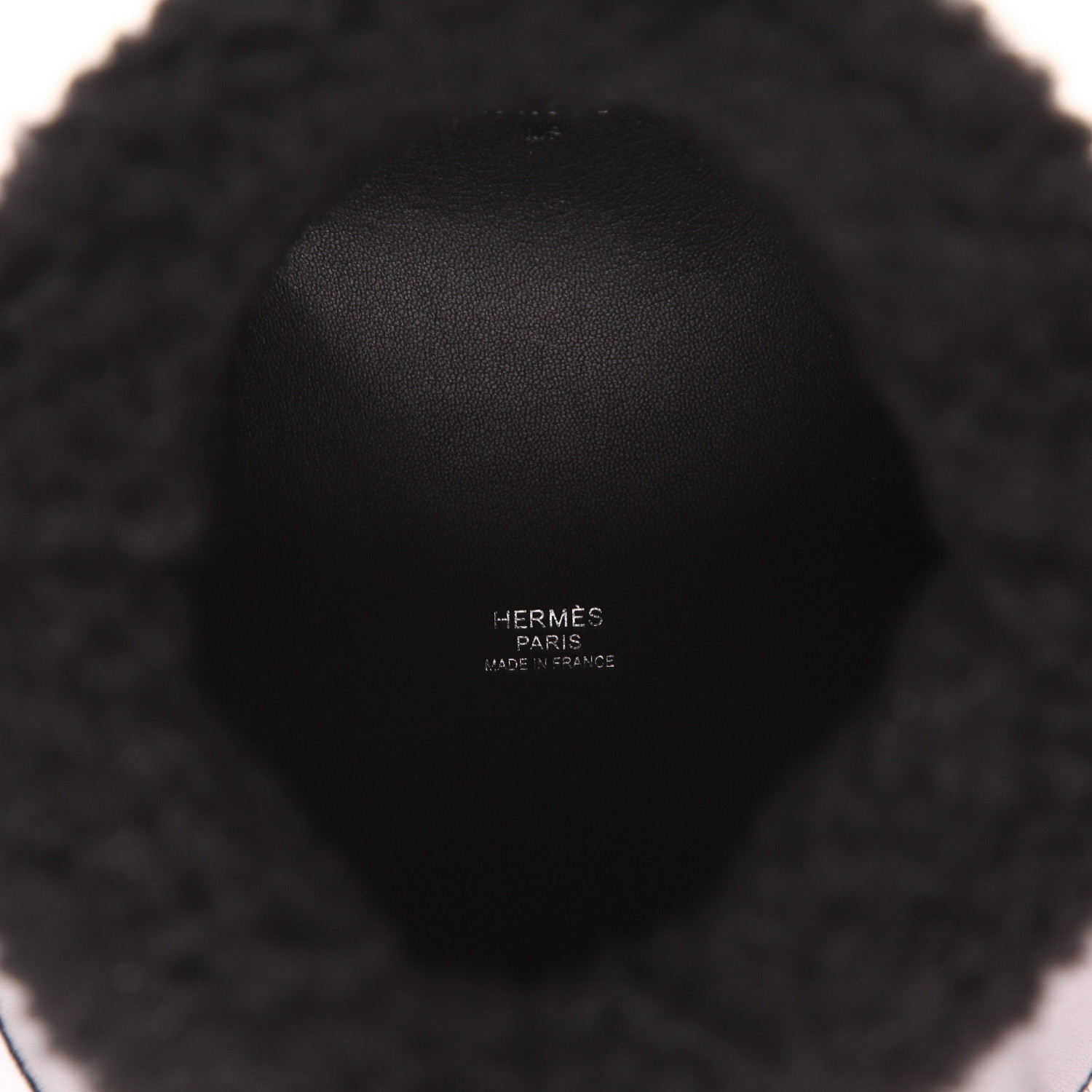 Borsa Hermès  Sabot Pluch in pelle box nera e  nero - Detail D3