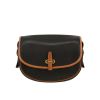 Hermès   shoulder bag  in black and gold grained leather - 360 thumbnail