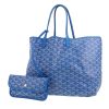 Sac cabas Goyard  Saint-Louis en toile Goyardine bleue et cuir bleu - 00pp thumbnail