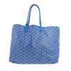 Sac cabas Goyard  Saint-Louis en toile Goyardine bleue et cuir bleu - 360 thumbnail