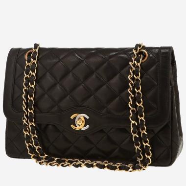 Sac à main Chanel  Timeless Vintage en cuir matelassé noir