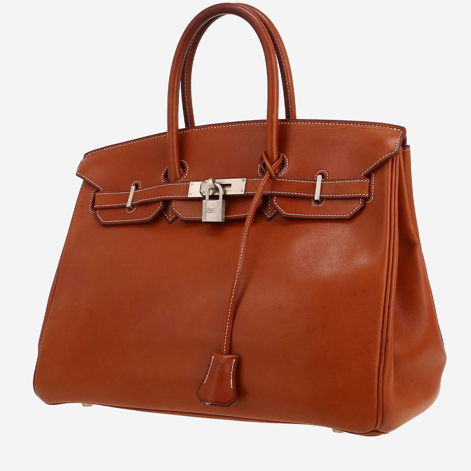 Hermès  Birkin 35 cm handbag  in fawn Barenia leather