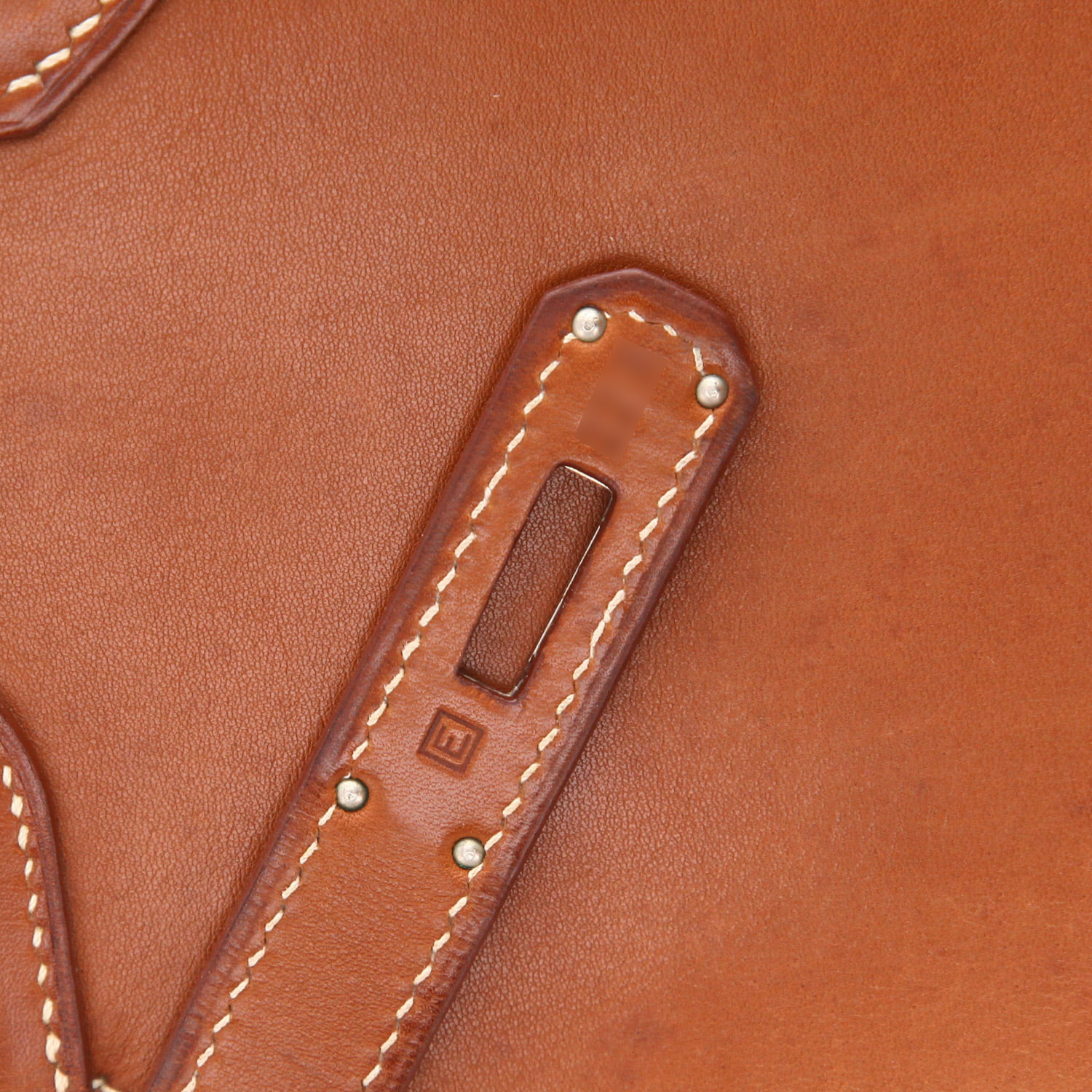 Borsa Hermès  Birkin 35 cm in pelle Barenia terra di Siena bruciata - Detail D4