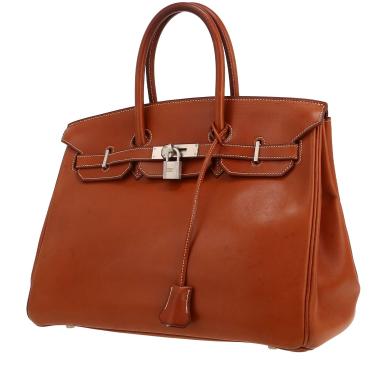 Hermès  Birkin 35 cm handbag  in fawn Barenia leather