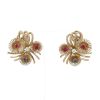 Paire de boucles d'oreilles années 1960 Mellerio  en or jaune, diamants et pierres de couleurs - 360 thumbnail